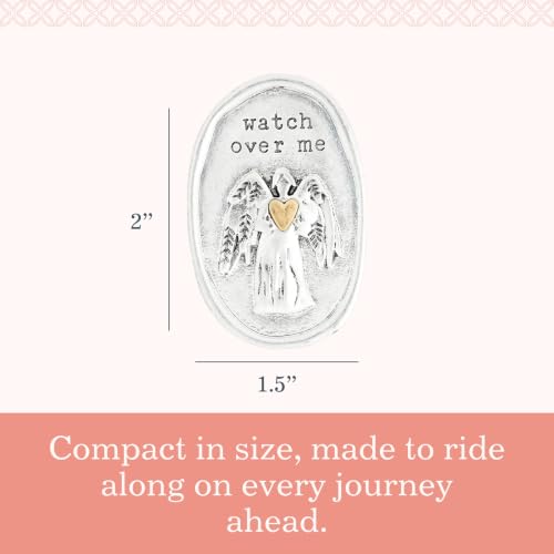 DEMDACO Guardian Angel Watch Over Me Visor Clip, Silver Toned, 2 x 1.5 in