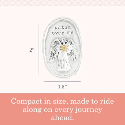DEMDACO Guardian Angel Watch Over Me Visor Clip, Silver Toned, 2 x 1.5 in