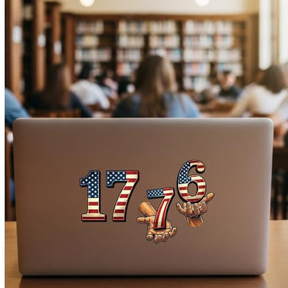 USA 250th Anniversary Patriotic Car Decal - color: Sticker 1776 Year