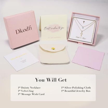 Cross Necklace for Women - Dainty 14K Gold Silver Plated Cross Necklace Choker Jewelry Cute Simple Small Trendy Non Tarnish Waterproof Faith Religious Jewelry Gift for Teenage - style: 04-Cross-Gold