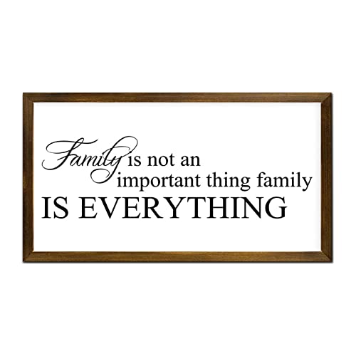 Framed Sign for Home Family is Not an Important Thing Family is Everything Framed Wood Sign Plaques Motivational Quotes Christian Wood Framed Sign Family Quote Rustic Framed Wooden Sign 12x22in - color: A-9, size: 12x22in