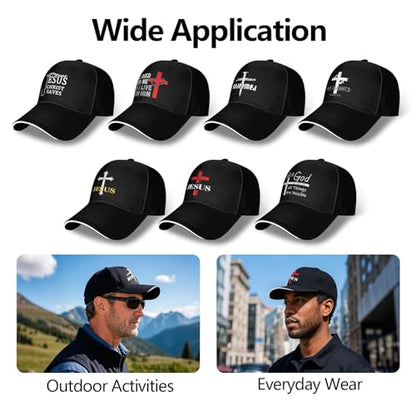 Jesus Hat for Men, Snapback Christian Hats for Women, Outdoor Religious Cap Adjustable Christian Baseball Caps - color: Jesus Christian Faith Cross3