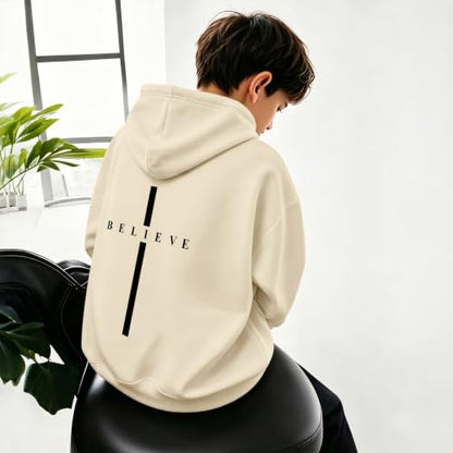 Fkatuzi Christian Graphic Hoodies For Boys Cross Sweatshirt Kids Jesus Hoodie Faith God Religious Bible Verse Believe Tops - color: Apricot, size: 9-10 Years