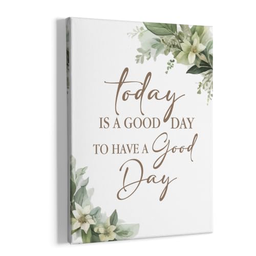HIWX Inspirational Motivational Wall_Art Decor Framed Canvas Painting 11x14 - color: today, size: 14"L x 11"W