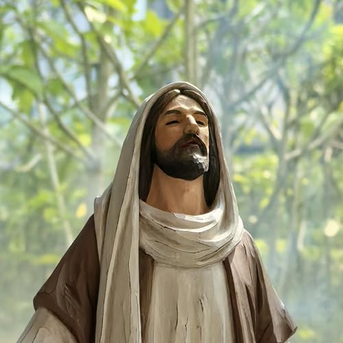 Jesus Christ Statue with Open Arms, Hand Painted Saint Statue Religious Modern Home Decor, Christian Jesus Figurines Religious Gift 9.5in - size: 9.5inch