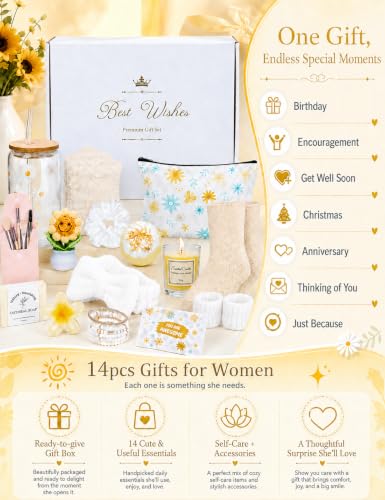 14PCS Gifts for Teen Girls - Gift Basket for Teen Girl, Gifts Trendy Stuff - color: Beige