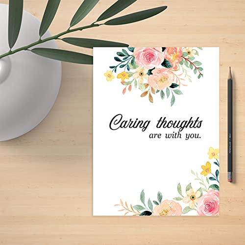 Andaz Press Jumbo Sympathy Card with Envelope, Sorry For Your Loss Card, Caring Thoughts Are With You, Pets, Condolences Card with Big Blank Space to Send to Friends, Family, 8.5" x 11", 1-Pack - color: Caring Thoughts Are With You 1
