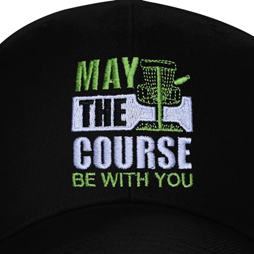 Embroidered Baseball Cap for Women Men Adjustable Baseball Hat Black Baseball Cap Trucker Hat - color: Disc Golfing
