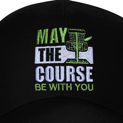 Embroidered Baseball Cap for Women Men Adjustable Baseball Hat Black Baseball Cap Trucker Hat - color: Disc Golfing