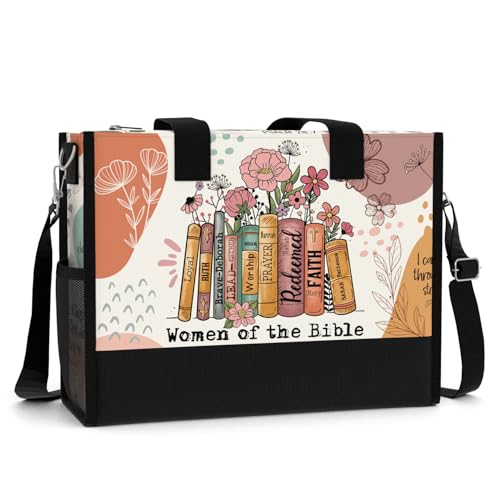 Christian Tote Bag for Women Bible Study Church Faith Organizer - color: Women of the Bible