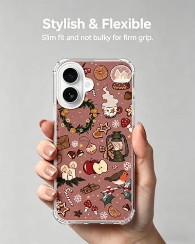 Christmas Festival Phone Case Compatible with iPhone 17, Cozy Winter Holiday Aesthetic Phone Cover for iPhone 17 - color: Christmas Festival