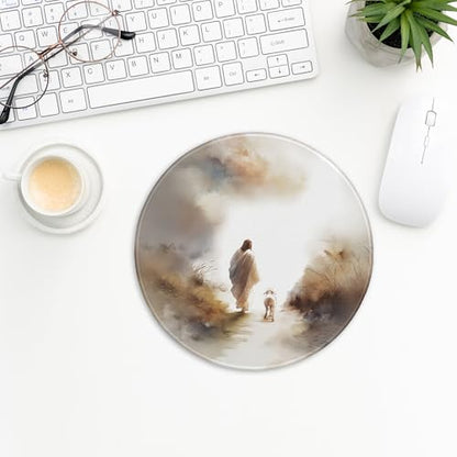 Christian Jesus Leaves The 99 Sheep Mouse Pad, Christian Jesus Gifts Mouse Pads Mousepad for Desk Office Computers Laptop, Religious Office Supplies Desk Accessories, 7.9x7.9 Inch - color: Cute Sloth 26A