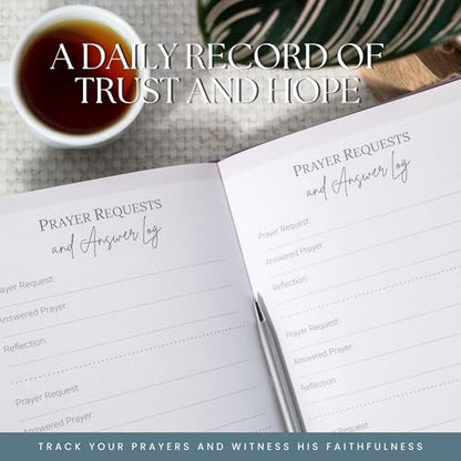 Prayer & Gratitude Journal for Women | 90-Day Christian Devotional with Bible Verses, Guided Prompts, Daily Reflections, Affirmations & Prayer Tracker | Faith-Based Journal for Spiritual Growth - color: Blue Gray