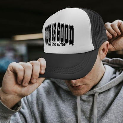 Black Trucker Hat with Funny Saying, Funny Hat for Men & Women - color: Allblack-15