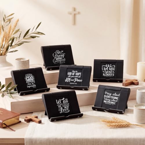 Novabright 24 Pcs Christian Bible Verse Bamboo Phone Stand, Foldable Style - style: Foldable Size