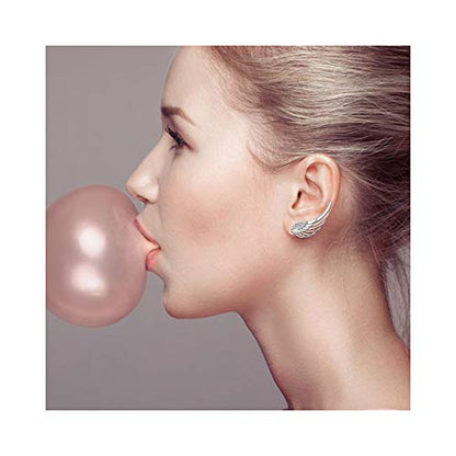 Angel Wings CZ Ear Climber Earrings S295 Sterling Silver Cuff Crawler Hook Studs for Women Daugther