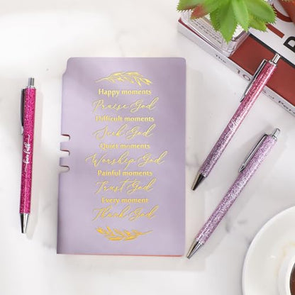 Spakon 5 Pcs Christian Gifts for Women Church Gifts - color: Purple, style: Happy Moment