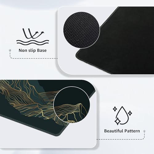 iCasso Large Mouse Pad, XXL Green Mousepad,A-Mountain Cyan Extended - color: Mountain Cyan