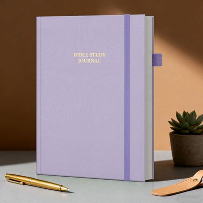 Bible Study Journal & Notebook for Women and Men, 5.8" x 8.3" - color: Purple, size: A5 ( 5.8" x 8.3" )