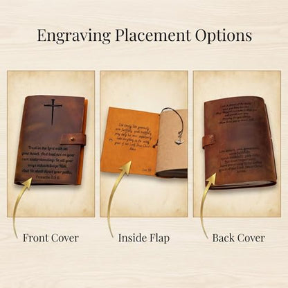 Personalized Leather Prayer Journal – Christian Bible Study & Scripture