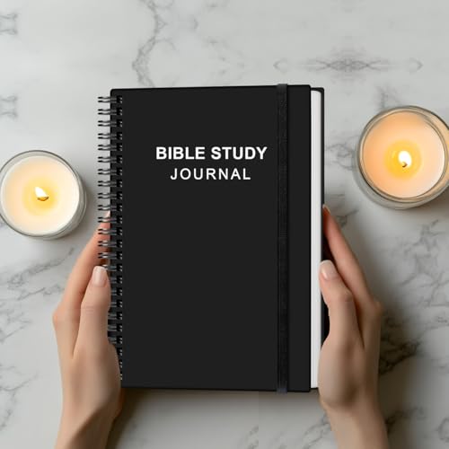 Heveboik Bible Study Journal – Church Notes Notebooks – Note Taking & Journaling Kit, 5.8" x 8.5", Black - color: Black