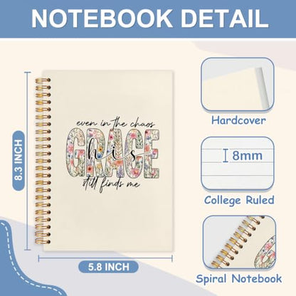 Christian Bible Verse Notebook Journal for Women, 5.5x8.3 - color: white-Bible Verse