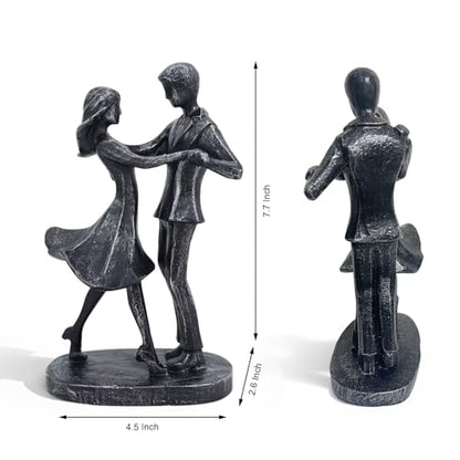 Anniversary Wedding Engagement Gift, Black Dance Statue for Couple - color: Black-dance