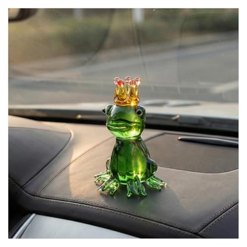 Cute Frog Car Dashboard Decorations, Mini Funny Creative Car Rear View Mirror Ornament, Universal Cartoon Animals Automotive Interior Accessories for Women Present(Sit) - size: Sit