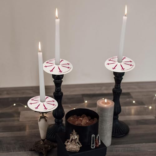 150 Pack 4 Inch White Church Taper Candles with Drip Protectors - color: white-4"150pcs