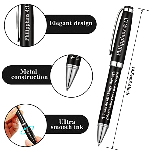 Chinco 2 Pack Engraved Bible Verse Ballpoint Pens, Christian Gifts