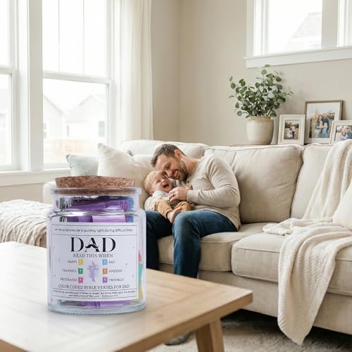 Bible Verse Jar for Dad, Fathers Day Gift from Kids - color: Bible For Dad