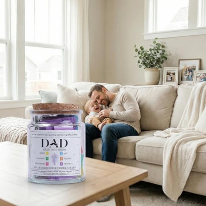 Bible Verse Jar for Dad, Fathers Day Gift from Kids - color: Bible For Dad
