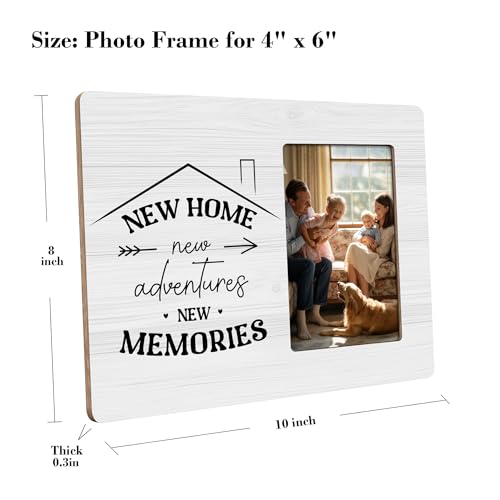 Housewarming Gifts New Home Picture Frame, First Time House Owner Gift, New Apartment Décor Frames Fits 4x6 Photo - color: Green
