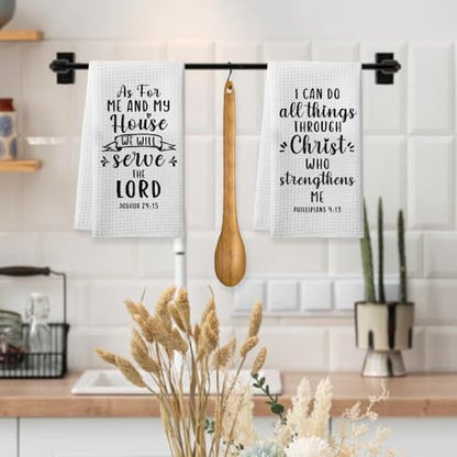 Christian Gifts for Women Men, 2Pcs Religious Kitchen Towels for Christians - color: Christian