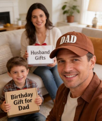 Dad Hats for Men, 3D Embroidered Dad Baseball Cap - color: Brown