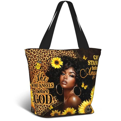 Bible Tote Bags For Women Religious Church Bag Christian Tote Bags Inspirational For Women Organizer Christian Gift - color: African Women