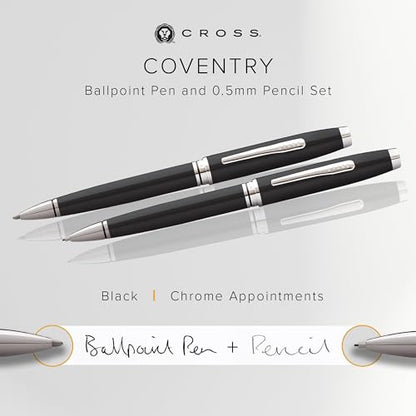 Cross Coventry Black Lacquer Pen & Pencil Gift Set
