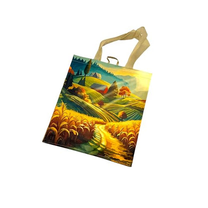 Earthwise Reusable Grocery Bags – Foldable & Water‑Resistant Shopping Bags, Gift Totes, Durable Multi‑Use Eco Bags (5 Pack) - color: Harvest