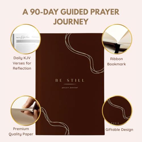 Prayer Journal for Women, Daily Devotional & Bible Study Prompts, Brown - color: Brown
