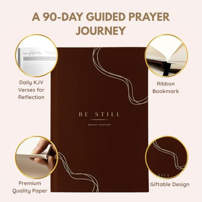 Prayer Journal for Women, Daily Devotional & Bible Study Prompts, Brown - color: Brown