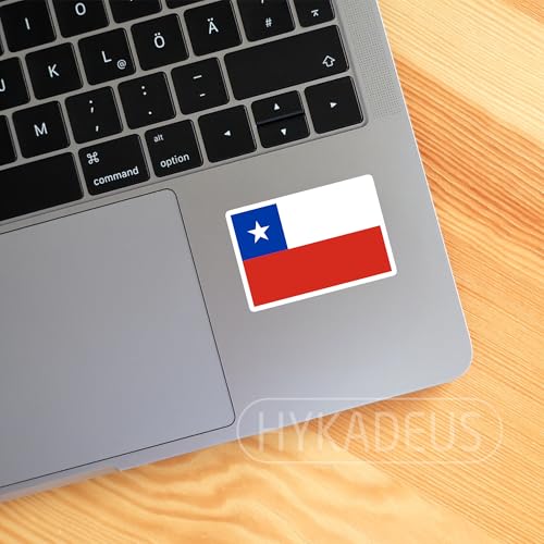 (3Pcs) Chile Flag Sticker – Chilean Stickers National Flags, 3" x 1.8" - color: Chile