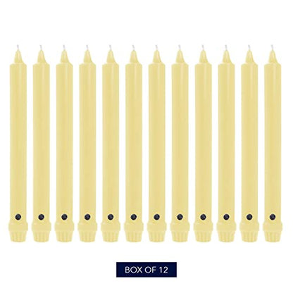 Colonial Candle Unscented Taper Candle, Classic Collection, Limoncello, 8 in, Pack of 12 - Up to 6 Hours Burn - color: Limoncello, size: 8 In, style: Classic