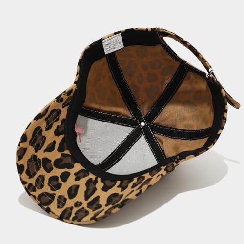 Quanhaigou Baseball Cap Dad Hat Adjustable Fashion Hats for Men Women Polo Trucker Unisex Style Headwear - color: Cross Leopard
