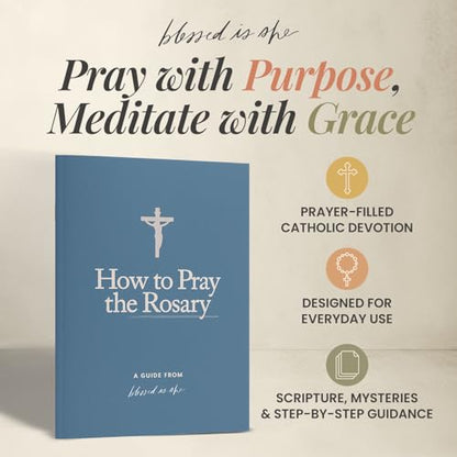 How to Pray the Rosary Booklet (6"x9") - Pocket Guide to the Rosary for Catholics, Prayer Guide for Beginners, Catholic Prayer Booklets for Adults, Catholic Scriptural Rosaries Booklet for Women & Men