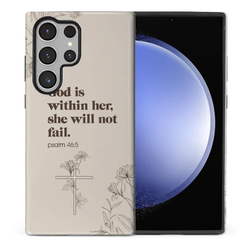 Compatible with Samsung Galaxy S24 Ultra Full Body Matte Case Hard Shell Shockproof Screen Lens Protection for Girl Boy Cute Pattern Christian Bible Verse Religious Scripture Jesus - color: Christian Bible Verse Religious Scripture Jesus, size: Samsung Ga