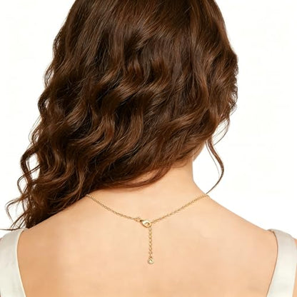 Minimalist Cross Necklace 925 Sterling Silver Dainty Pendant with Zircon Tail Chain Simple Religious Jewelry Gift for Women - color: gold
