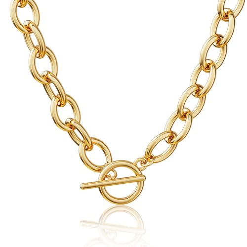 Freekiss 3-Piece Layered Toggle Necklace for Women - color: Toggle Style1 Gold