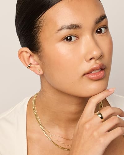 PAVOI 14K Gold Plated 925 Sterling Silver Posts Cross Earrings for Women | Small Religious Faith Cubic Zirconia Cross Studs Huggies Earrings - style: Plain Stud