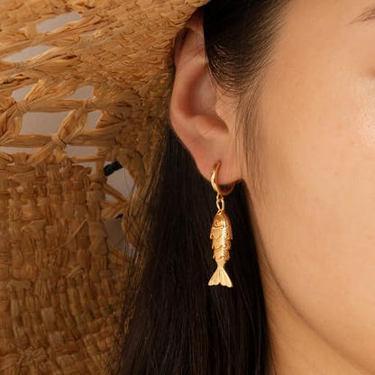 Gold Silver Hoop Earrings for Women - color: gold B