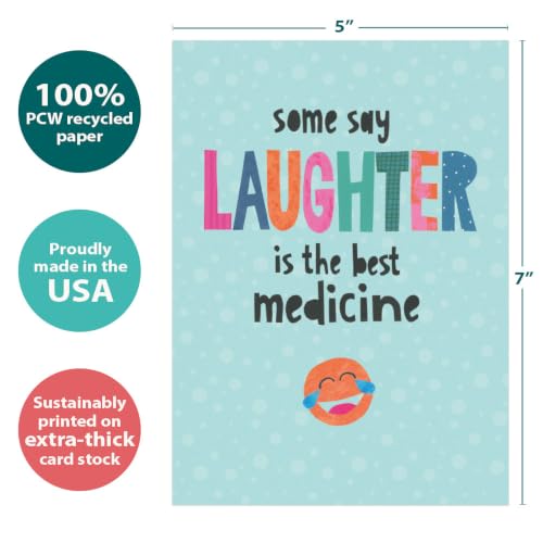 Tree-Free Greetings - Funny Get Well Card - Laughter Is the Best Medicine - color: Laughter Medicine